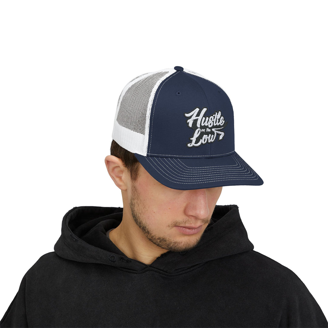 Hustle On the Low Snapback Trucker Cap