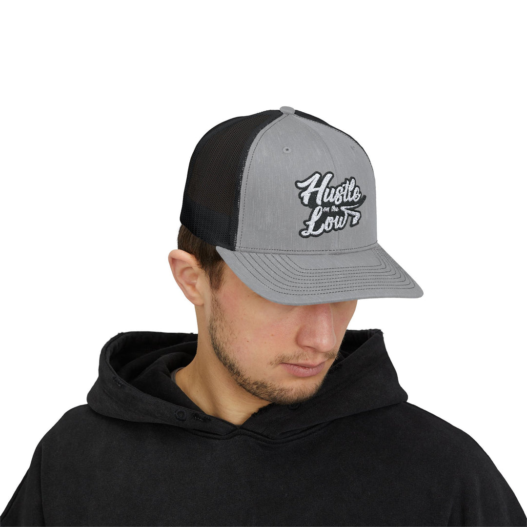 Hustle On the Low Snapback Trucker Cap