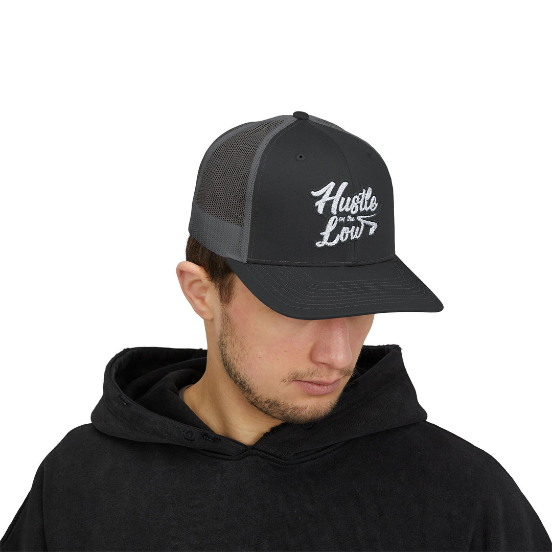 Hustle On the Low Snapback Trucker Cap