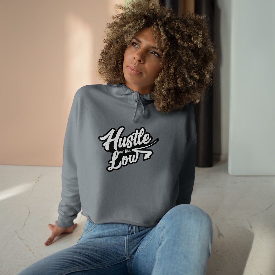 Hustle On the Low Crop Hoodie