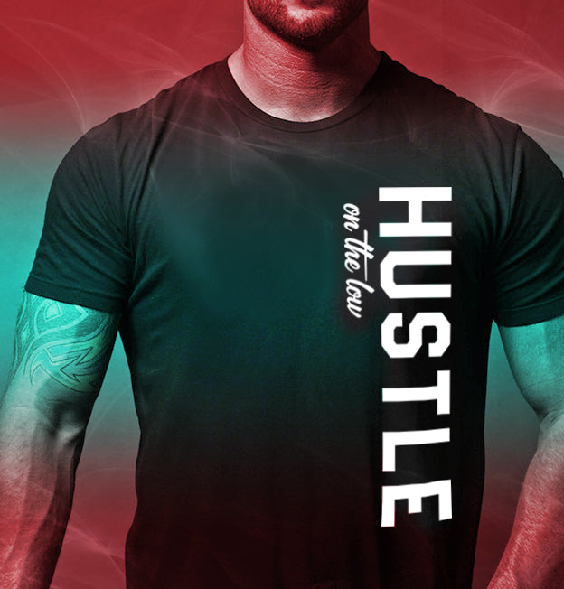 HUSTLE VERTICAL Black T shirt